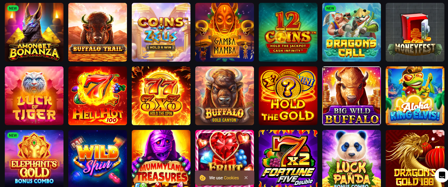 Amonbet casino games