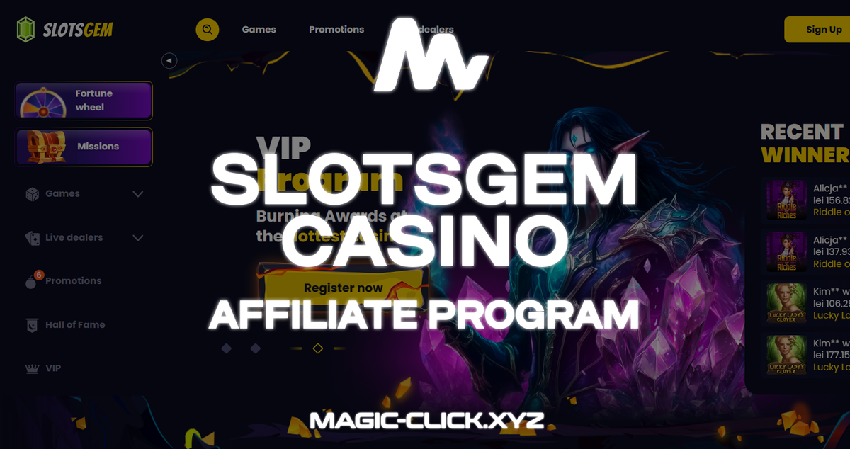 Slotsgem Casino Affiliate Program