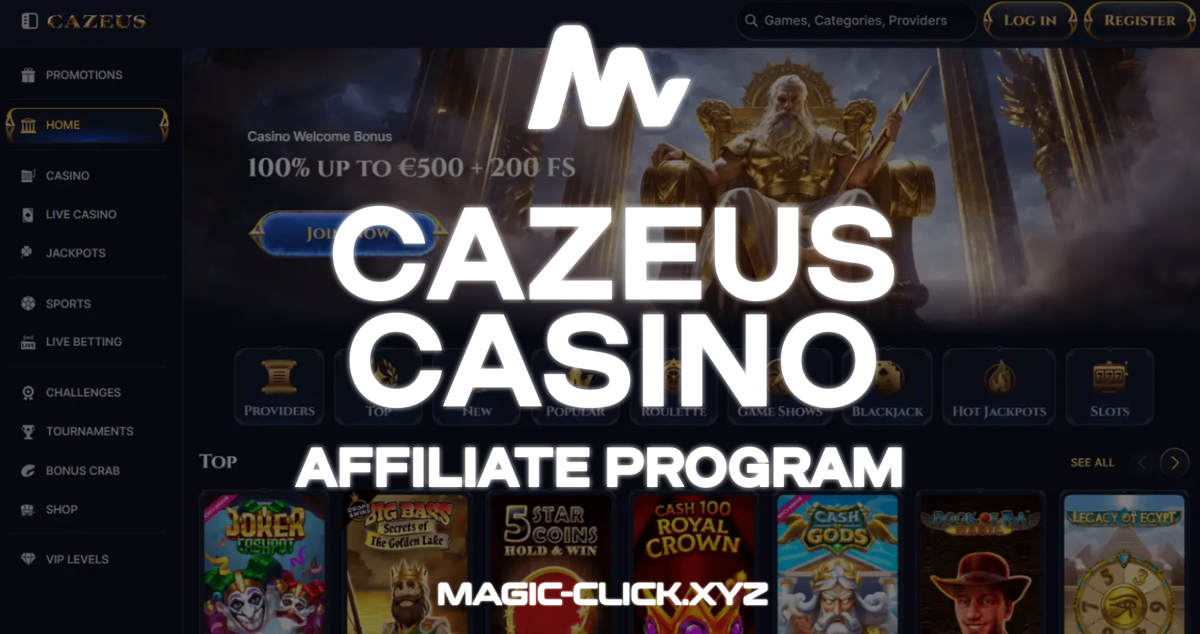 CAZEUS CASINO AFFILIATE PROGRAM