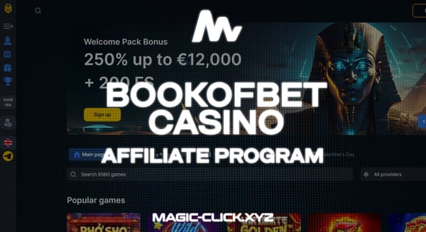 Bookofbet casino - affiliate program